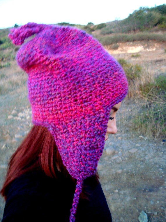 Crochet Earflap Hat With Tassels Ear 