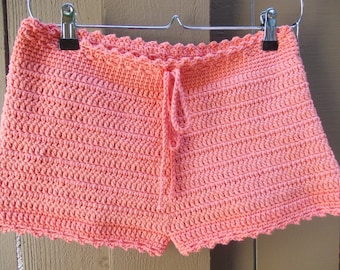 Crochet Shorts - High Cut Shorts - Beach Shorts - Custom Order Shorts - Festival Clothes - Rave Wear - Vegan Shorts