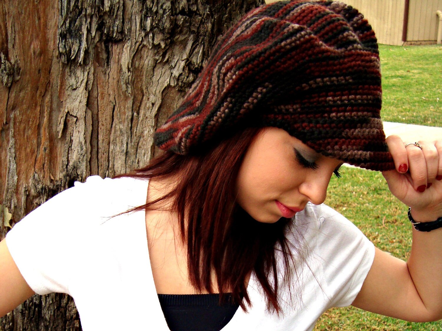 Newsboy Hat With Visor - Crochet Newsgirl Hat - Brimmed All  display picture 1