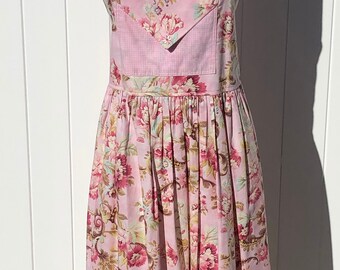 pink overall dress outfit