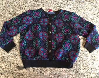 Vintage 1980/'s Pastel Cardigan Button Front 80/'s Sweater Cricket Lane Women/'s Size Small Preppy Cardigan Sweater 1980/'s Clothing