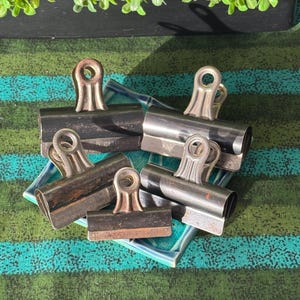 RARE Antique B. D. Clip Metal Paper Clips by Automatic Pencil Sharpener Company Metal No 4 3" , No 3 2 3/4" and No 2 2" ~ metal paper clips