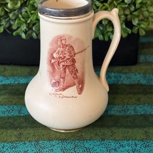 Boer War of 1899 Commemorative Pitcher Creamer of the with R Caton Woodville's "A Gentleman in Khaki" by Macintyre Burslem England VERY RARE