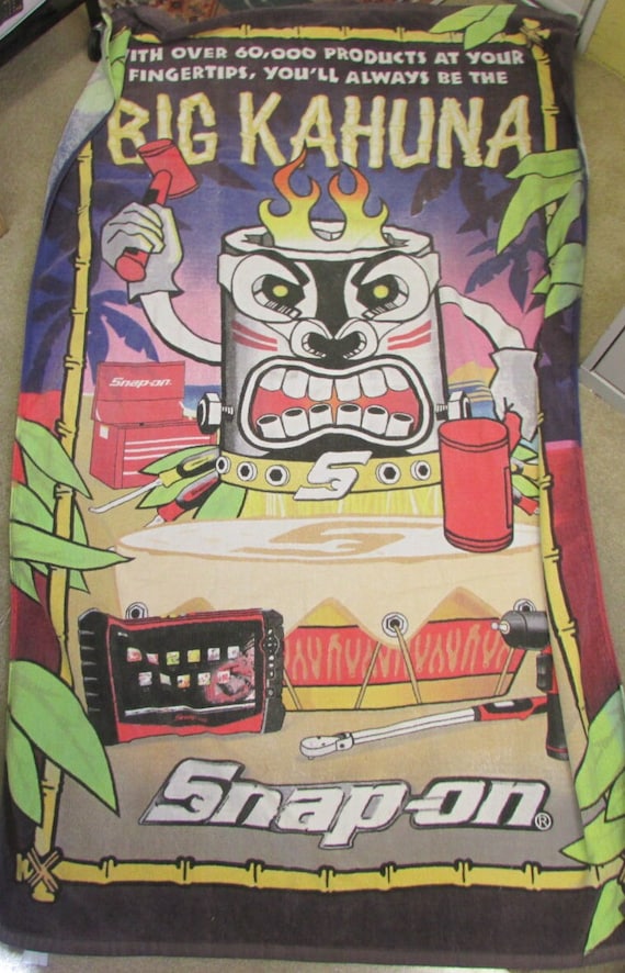 Vintage BIG KAHUNA Snapon 100 Cotton Beach Towel Blanket 36 Etsy