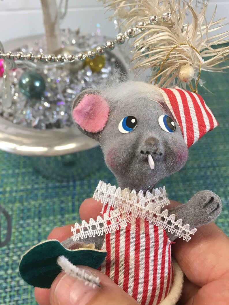 Vintage 1960's Lot of 3 Christmas Mice Mouse Ornaments Etsy