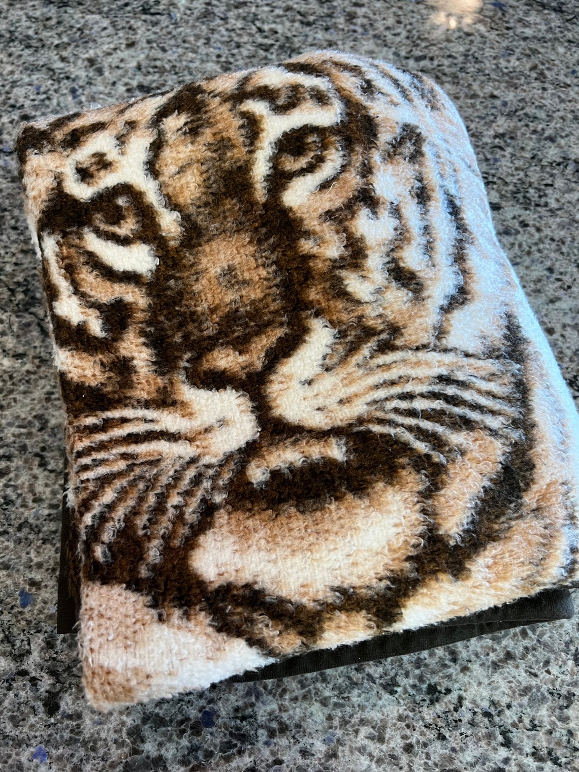 Vintage Biederlack CROUCHING TIGER Brown Reversible Blanket Etsy