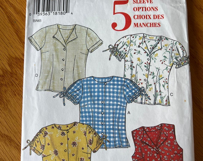 1995 New Look Sewing Pattern 6385 Misses Summer Cropped Fitted Button ...