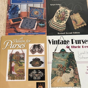 Collection of Antique Purses Hardcover Books- Paula Higgins & Lori Blazer for Schiffer, Lynell Schwartz for Schiffer, Richard Holiner