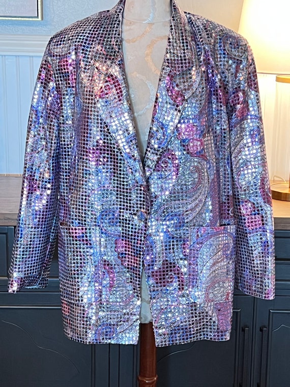 Vintage 1980’s Maggy Boutique Pink Iridescent Wom… - image 1