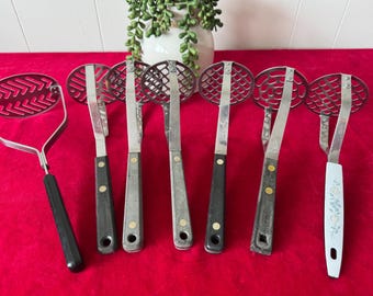 U CHOOSE Vintage Potato Masher~ Ekco Halo Vanadium Masher, Household Masher, Fruit Handle Masher, Flint Masher, Ekco Forge, Ekco Halo masher
