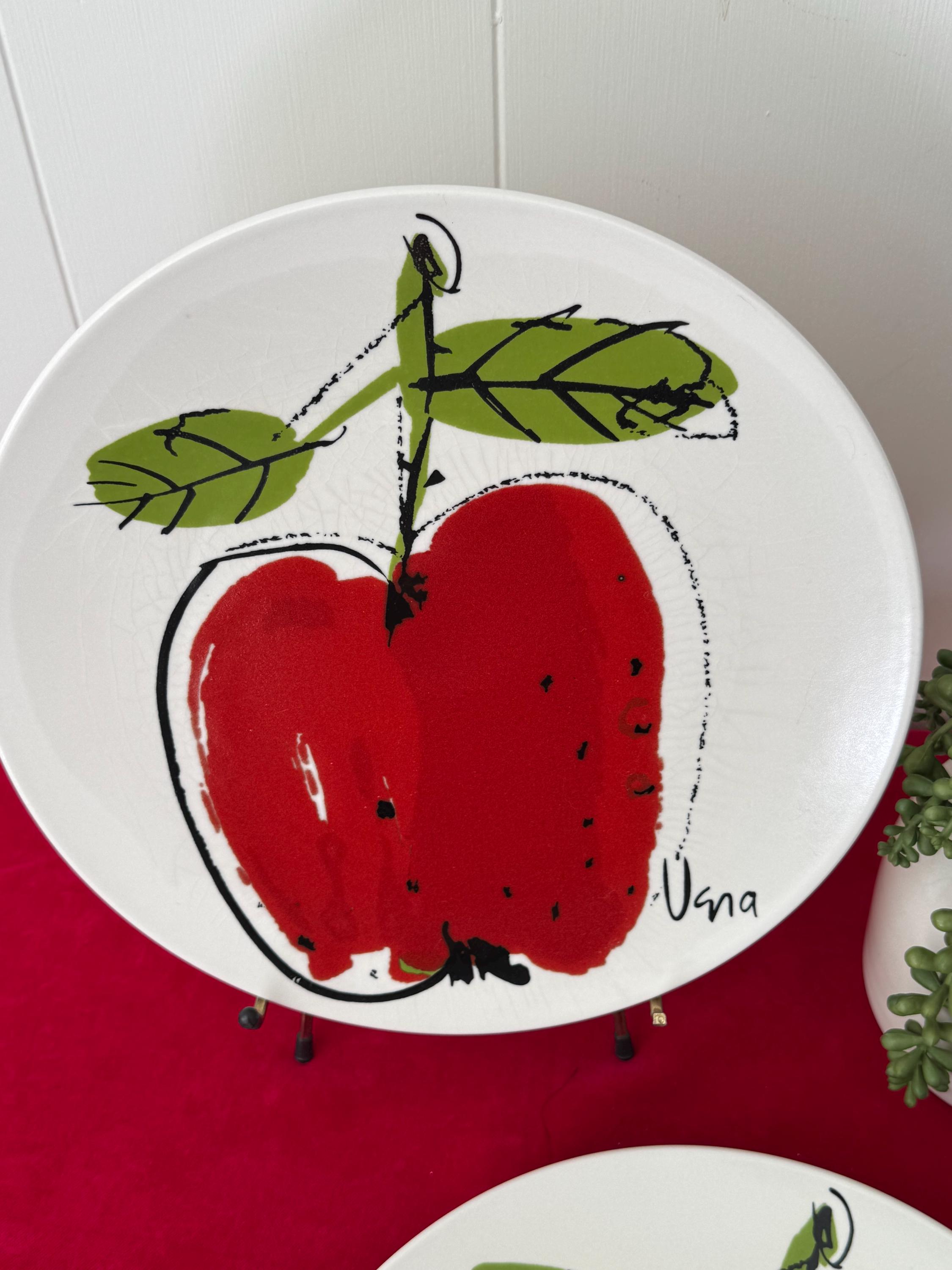 1970's Mikasa Forbidden Fruit Apple Dinner Plates 7102 BY Vera 10