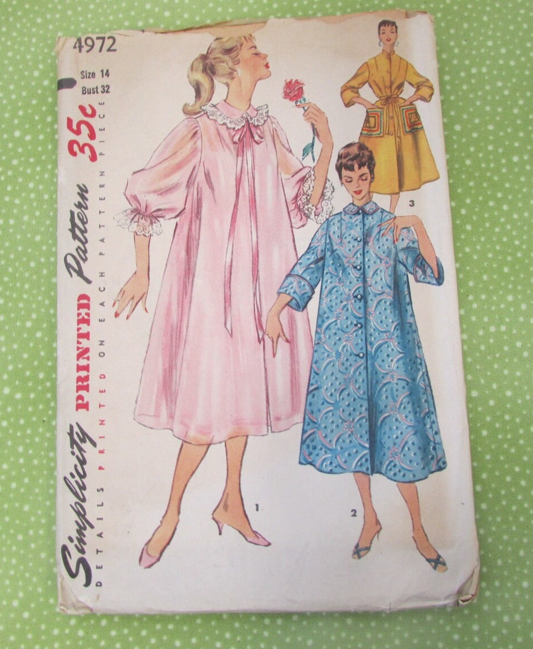 Buy U PICK 1950's Simplicity Sewing Pattern 4972 Misses Duster ...