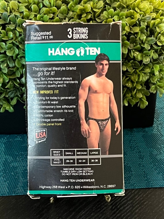 RARE 1980's Hang Ten New in Package Men's String … - image 2