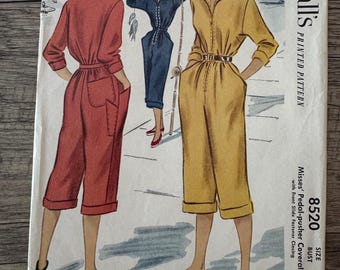 1950年代のヴィンテージ縫製パターン：ボイラースーツ、ペダル