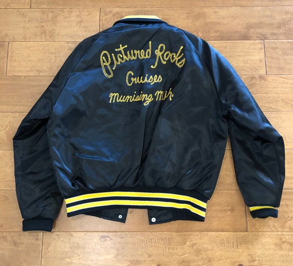 Black satin cheap jacket mens