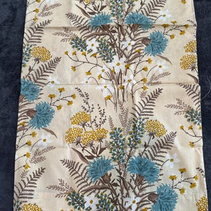 Vintage Cannon Monticello &quot;Martinque Muster&quot;&quot; Braun und Blau Floral Standard Kissenbezug- brauner Blumenkissenbezug, brauner Blumenkissenbezug.&quot;