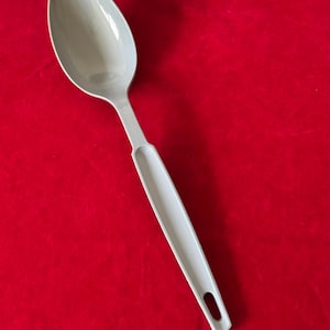 Vintage 80&#39;s Ekco Country Powder Blue Solid Serving Cooking Spoon 11 1/2”- blue utensil, Ekco solid plastic blue spoon