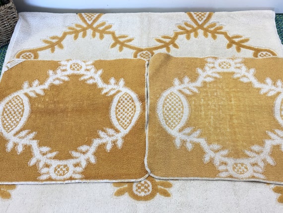 Vintage serviette Sears or Label or et blanc bain réversible | Etsy Vintage serviette Sears or Label or et blanc bain réversible | Etsy