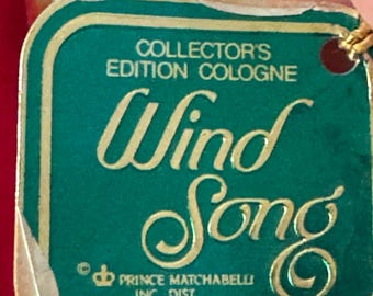Vintage Large Wind Song Collector's Edition Cologne Bottle by
