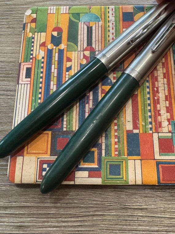 トップス 50s 60s vintage Parker Double Face Parker Lady Duofold Ringtop Fountain Pen (1920s) - Mandarin
