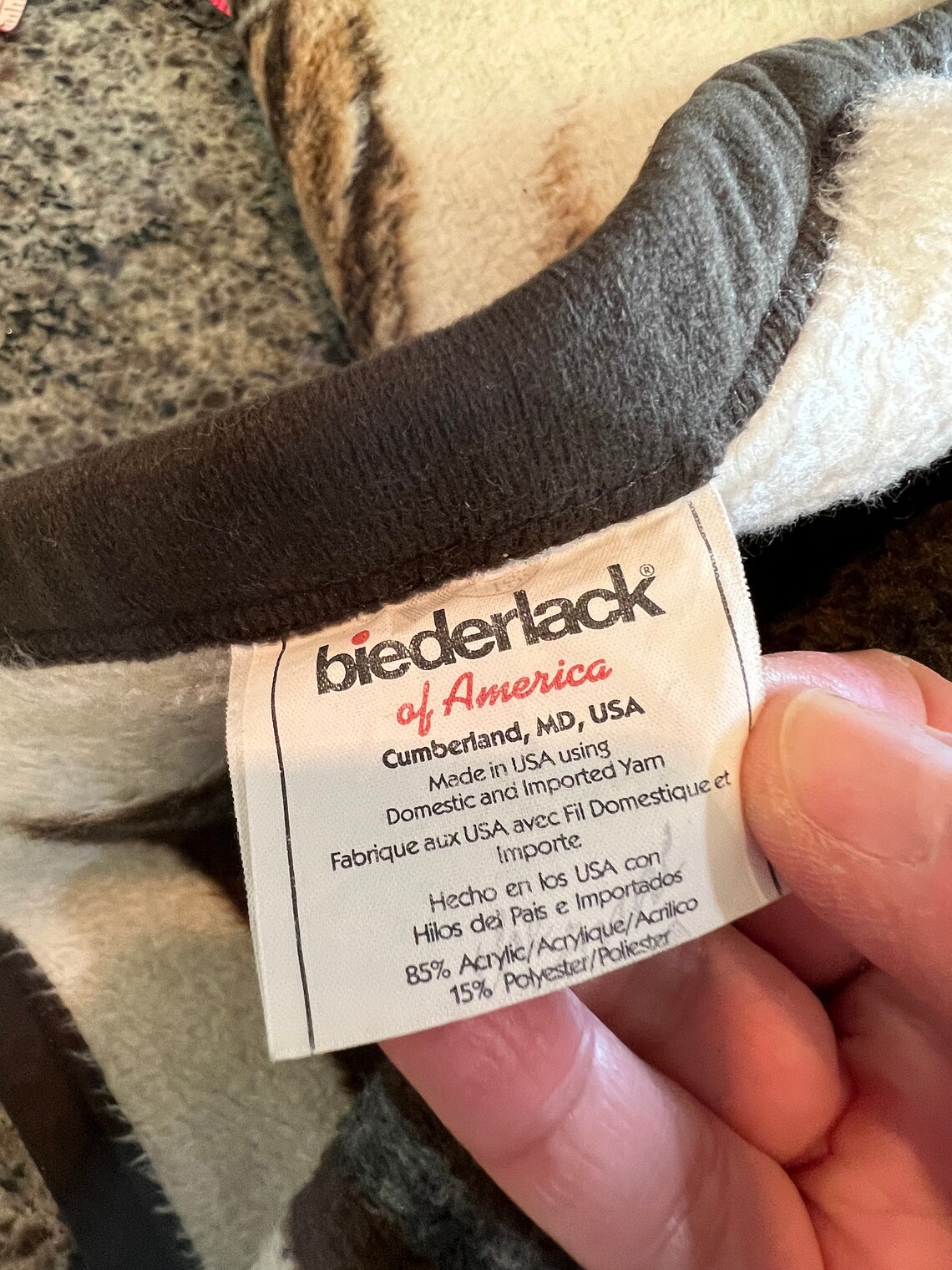 Vintage Biederlack CROUCHING TIGER Brown Reversible Blanket Etsy