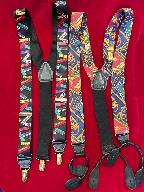 U CHOOSE CAS Germany MENS Suspenders Novelty Bumper Sticker Symbols,  Luggage Sticker Labels Silk Suspenders -  Canada