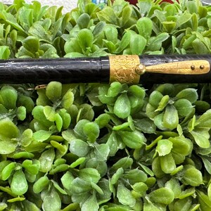 Rare 1905 Antique Waterman’s  Ideal 18 K Gold Filled Filigree Band Black Etched Fountain Pen BROKEN NIB- pen collector, antique writing