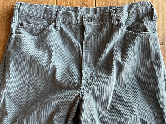Vintage 80’s JC Penney Plain Pockets Gray Corduro… - image 3
