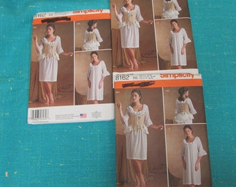 U PICK - 2000’s Butterick Sewing Pattern 8165 Misses American Duchess 18th Century Undergarments Costumes, Size 6- 14 or 14-22, UNcut