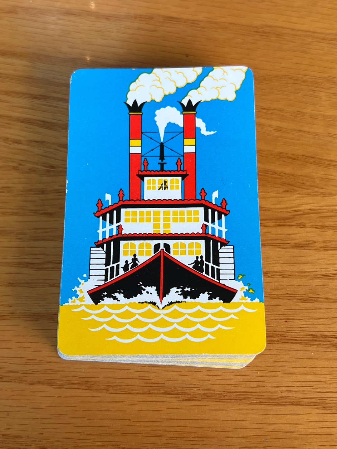Vintage Paddlewheel Boat Deck of Playing Cards No Jokers or Box Paddle