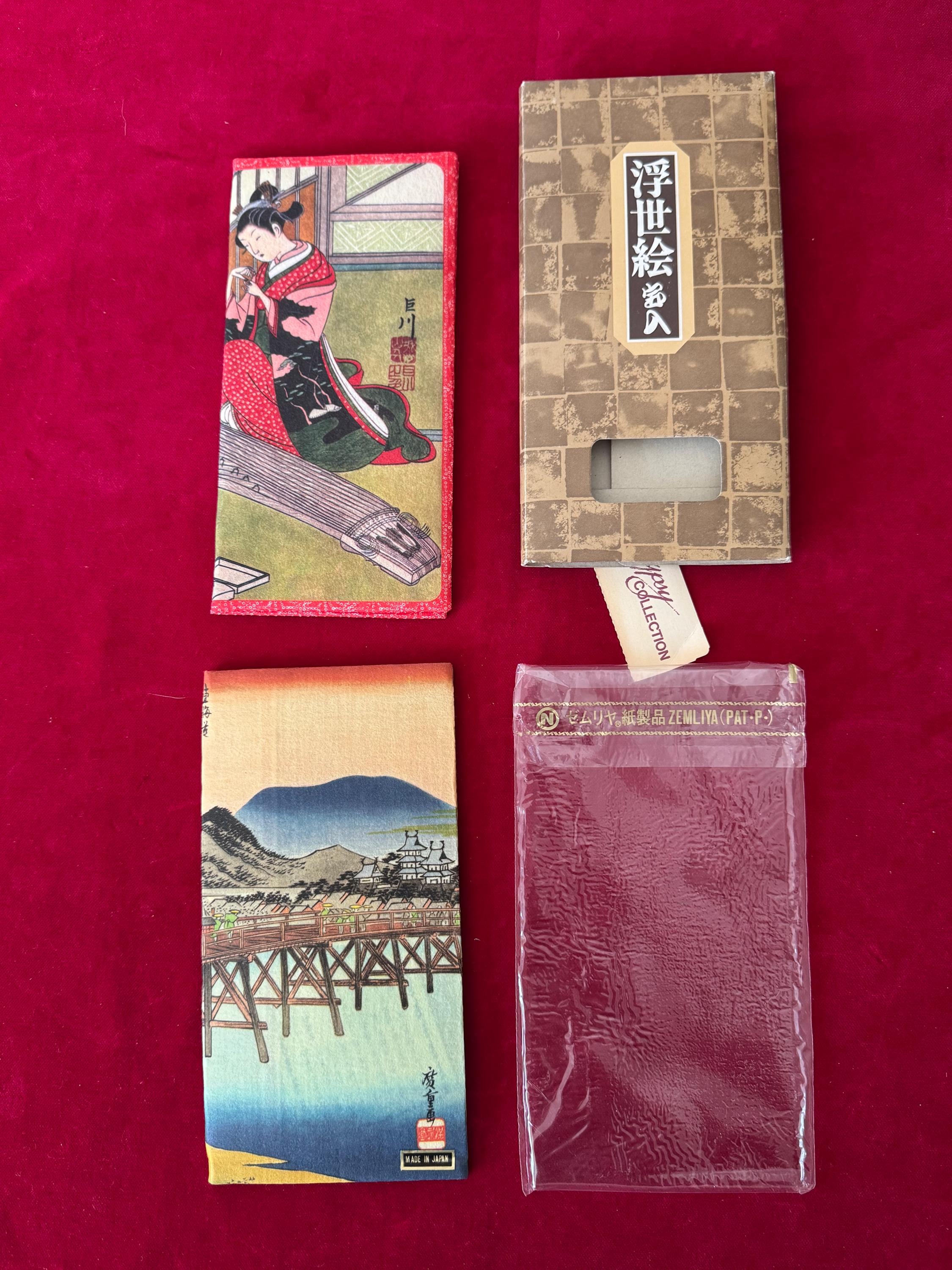 Vintage Japanese 1960s Wagami/washi Paper Bifold Wallet, Zemliya