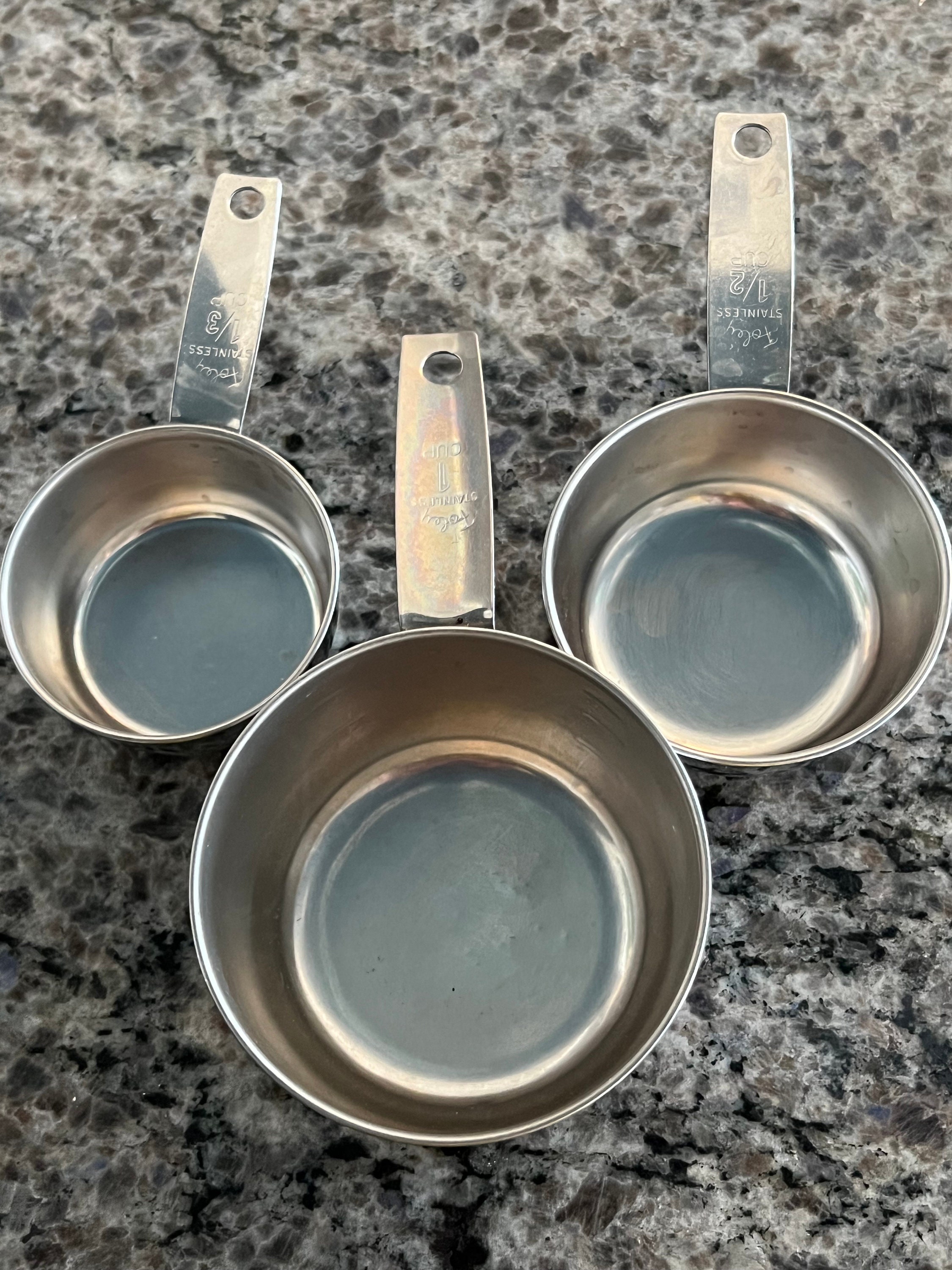 Foley Stainless Stacking Measuring Cups 1 Cup, 1/2 Cup, 1/3 Cup