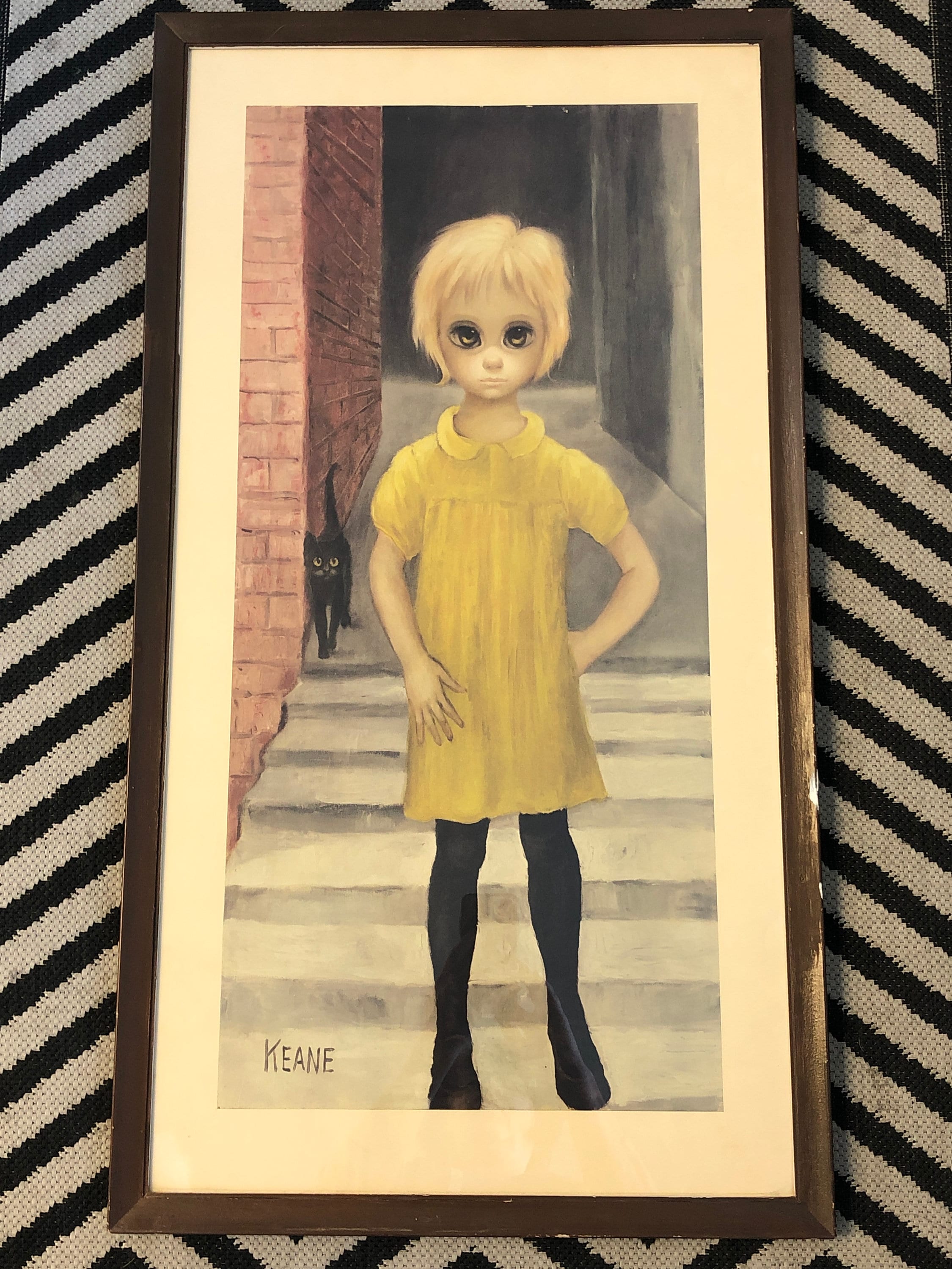 〔超希少〕マーガレット・キーン「THE WAIF」ヴィンテージ Rare Vintage Framed Margaret Keane “the Waif” Print Big Eyed
