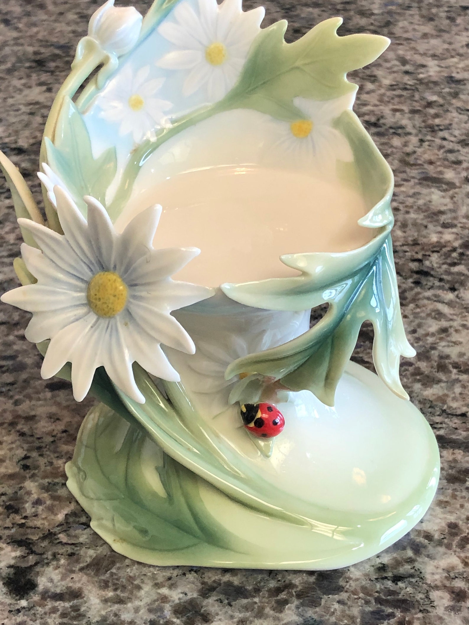 Franz Porcelain Ladybug Candleholder for 3 Wide Candle Etsy