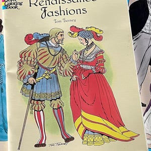 Tom Tierney Paper Doll Book signed by Author- Renaissance Fashions~ Renaissance clothing, Medieval clothing, Medieval paper book