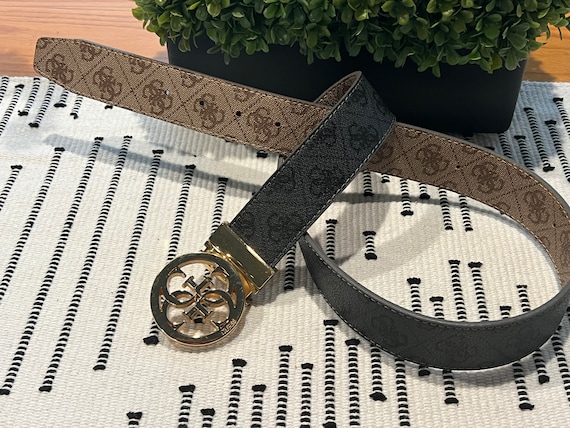 Guess Nolana Signature Belt Brown to Black 1 1/2” W - Unisex  display picture 3