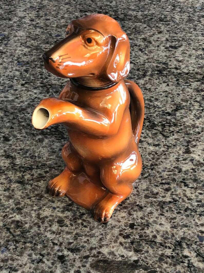 Vintage Erphila Figural Dachshund Teapot Standing Dachshund Etsy