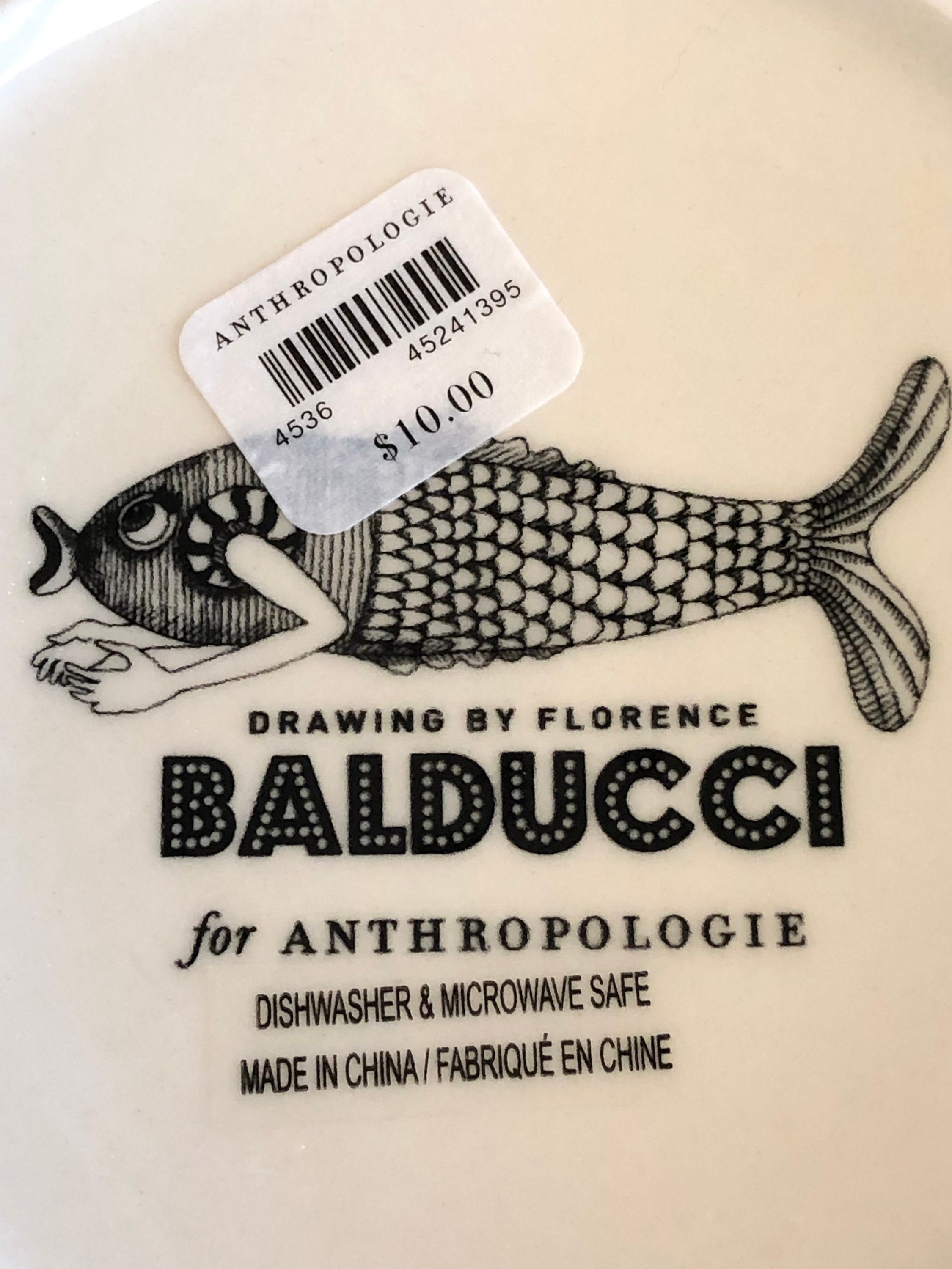 Anthropologie Florence Balducci Animal Alphabet Monogram D Dog Mug Cup 