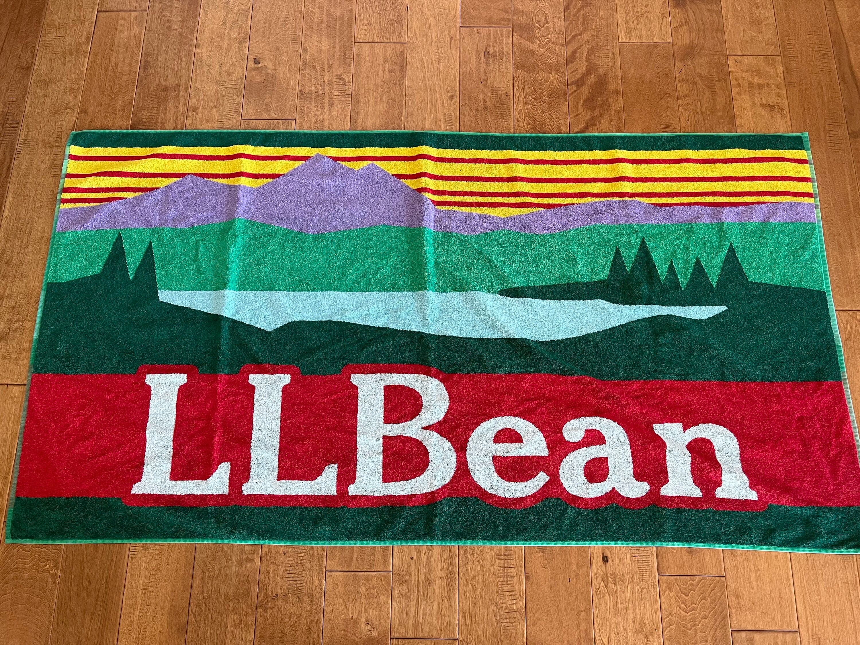 RARE Vintage LL Bean Logo Beach Terry Towel 36 X 68 Made in Turkey Landscape Beach Towel Vintage Beach Towel LL Bean Beach Towel Etsy Ireland