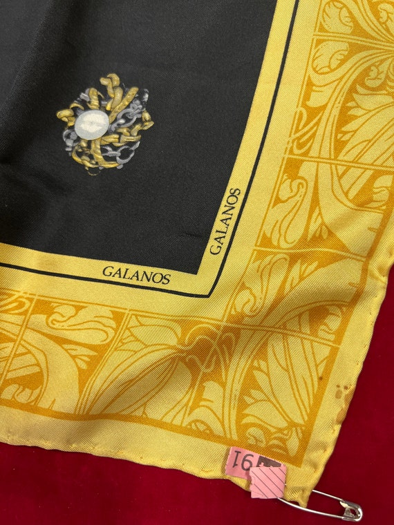 RARE Vintage 60'S JAMES GALANOS Silk Scarf 35" wi… - image 4