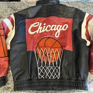 Bulls Twill Racing Large Jacket NBA Chicago Basketball JH Design Eastern  BABA