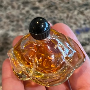 Vintage Triege Perfume Royale Bottle by Studio Girl N. Hollywood Ca Rose Shaped Bottle 3/4 Full- vintage perfume, figural perfume bottle