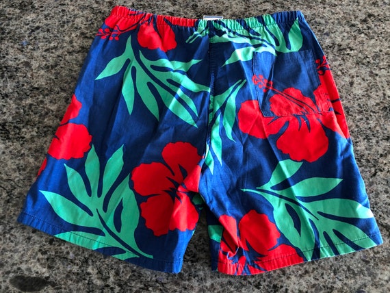 RARE 1980's Mens Speedo Cotton Blend Bold Hawaiian Floral Swim Trunks  Shorts Size M Vintage Mens Swim Trunks, Speedo Floral Shorts -  Canada