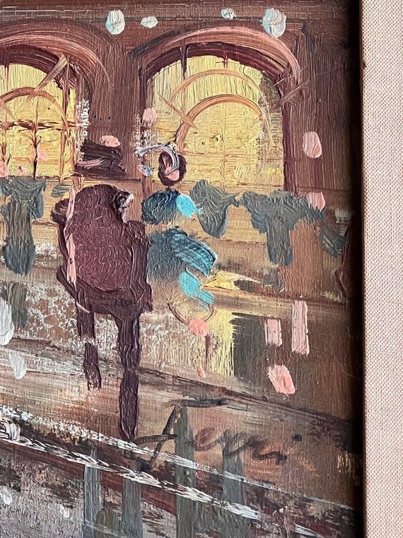 油絵 ビンテージ 額装 1978 パリ フェラン作 油絵 ビンテージ 額装 1978 パリ フェラン作 - メルカリ