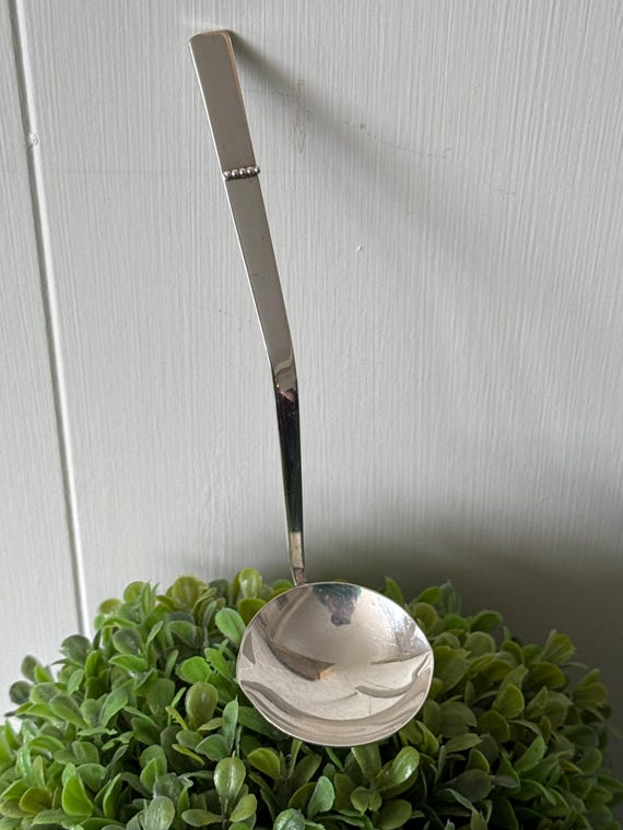 Three Crowns Silversmiths Small Gravy Ladle Silver Plate Royal