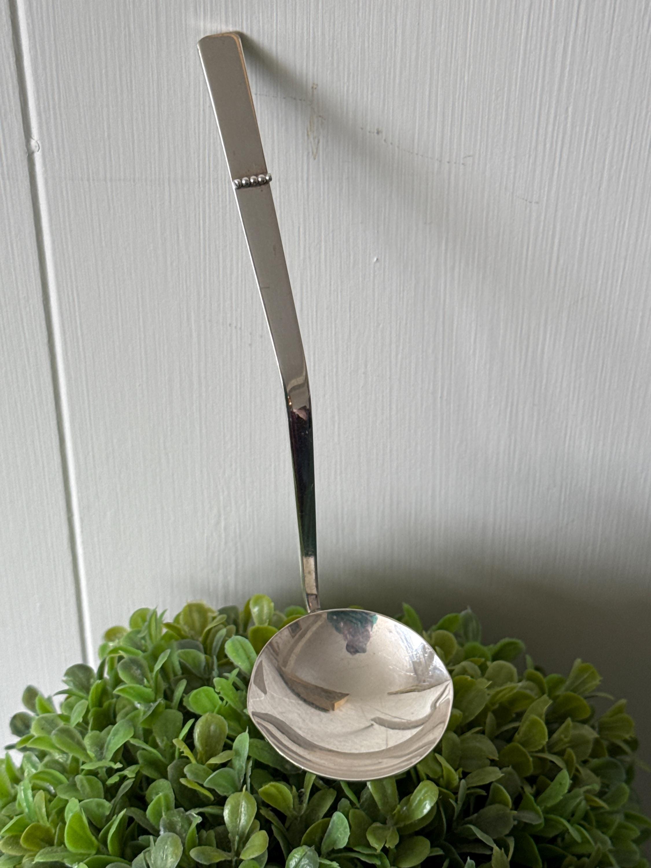 Three Crowns Silversmiths Small Gravy Ladle Silver Plate Royal