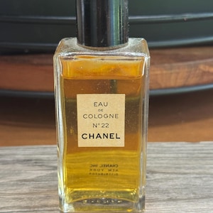 Vintage 1970’s Chanel No.22 Eau de Cologne Splash 2 oz Original No. 22  Perfume Bottle- vintage perfume, perfume collector, Chanel