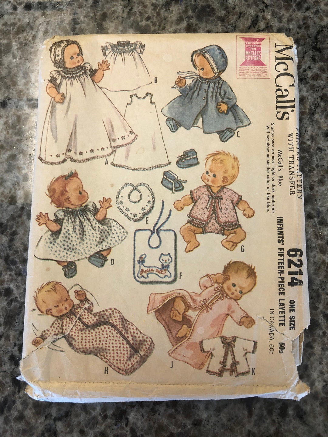 1961 Mccalls Sewing Pattern 6214 Infant Babies 15 Piece Etsy