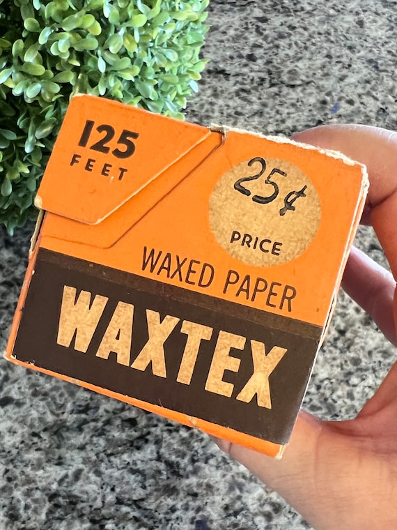 Vintage 1950's Waxtex Wax Waxed Paper Roll Vintage Kitchen, 1950s