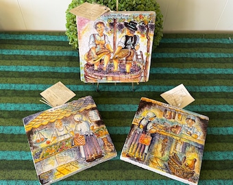 Tuscan Tutto Mio Italian "Antique Bricks" Handmade Glazed Wall Tiles 8" U CHOOSE~ Tutto Mio tiles, Tuscany home wall tile, Tuscan decor